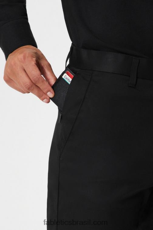 Fabletics preto 420HR3297 o short chino lateral alto homens