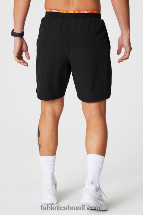 Fabletics preto/rosa escapar da loucura do verão 420HR3122 o fundamental curto ii (alinhado) 132 homens