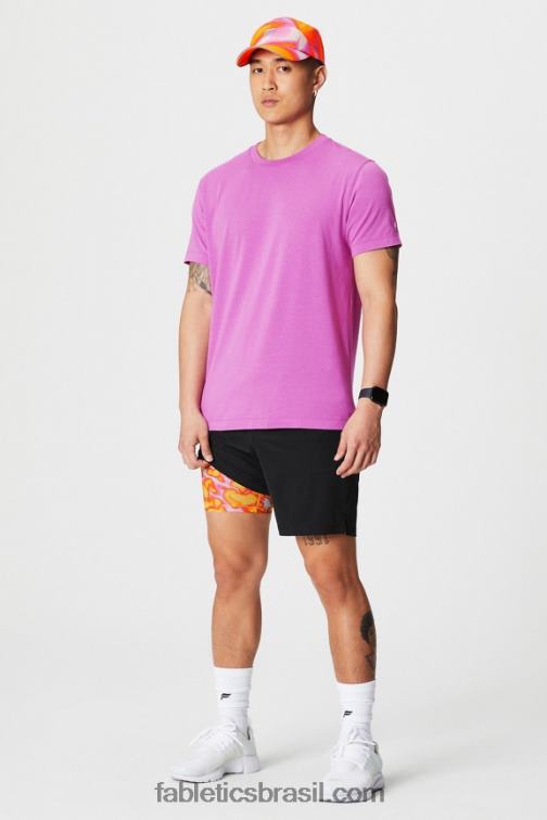 Fabletics preto/rosa escapar da loucura do verão 420HR3122 o fundamental curto ii (alinhado) 132 homens