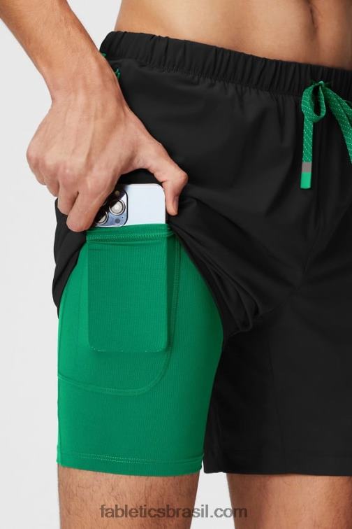 Fabletics preto/verde grama 420HR3181 aquele curto (alinhado) 141 homens