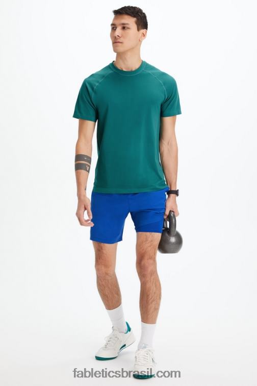 Fabletics raça azul 420HR3323 o curto fundamental (alinhado) homens