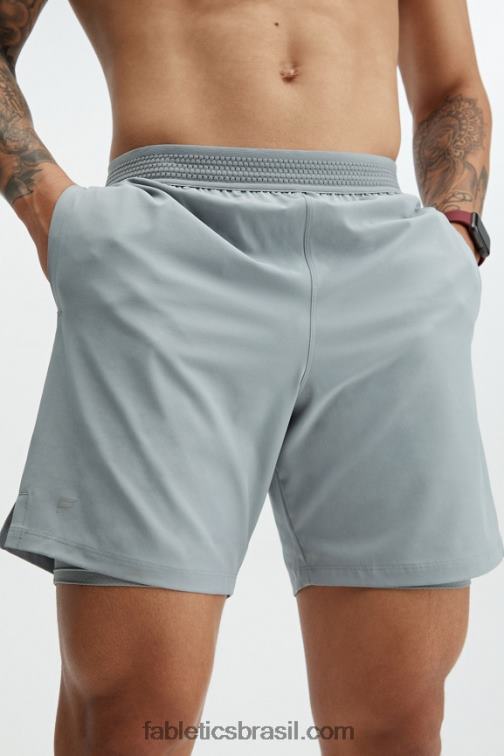 Fabletics sombra cinza 420HR3327 o curto fundamental (alinhado) homens