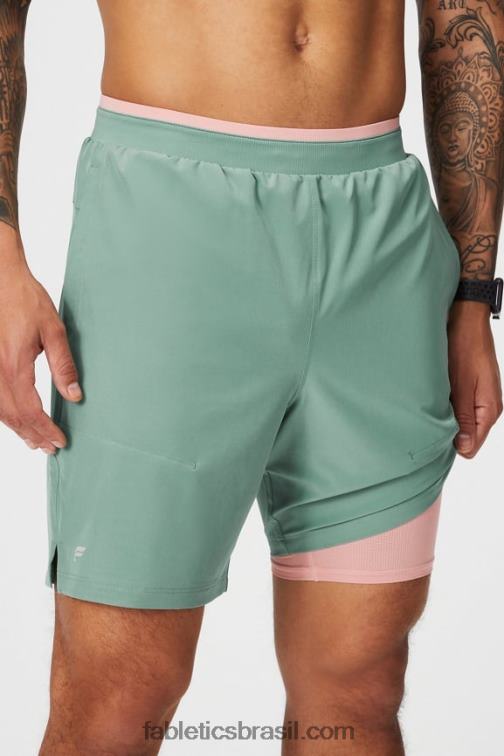 Fabletics tomilho cinza perfurado 420HR3147 o fundamental curto ii (alinhado) 137 homens