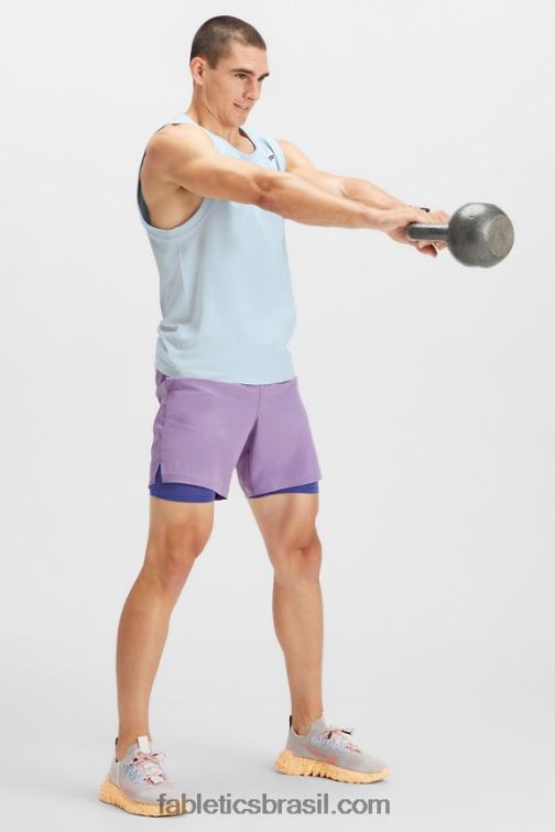 Fabletics vibração roxa perfurada 420HR3303 o fundamental curto ii (alinhado) 162 homens