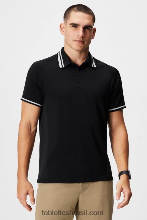 Fabletics ponta Preta 420HR3441 o dia de treino polo com ponta homens