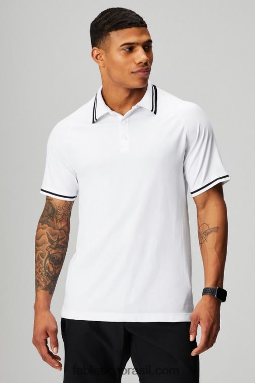 Fabletics ponta branca/preta 420HR3444 o dia de treino polo com ponta homens