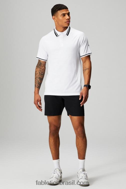 Fabletics ponta branca/preta 420HR3444 o dia de treino polo com ponta homens
