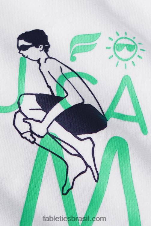 Fabletics bala de canhão branca 420HR3522 a camiseta r&r homens