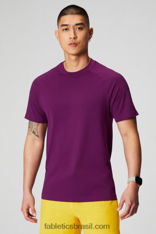 Fabletics beringela 420HR3458 o tee do dia de treinamento 174 homens