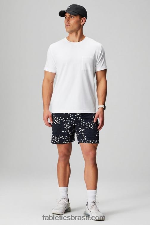 Fabletics branco clássico 420HR3453 a camiseta de bolso 24-7 homens