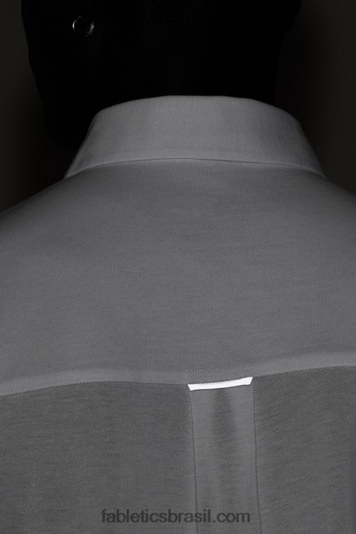 Fabletics branco clássico 420HR3536 o botão de manga curta traço para cima homens