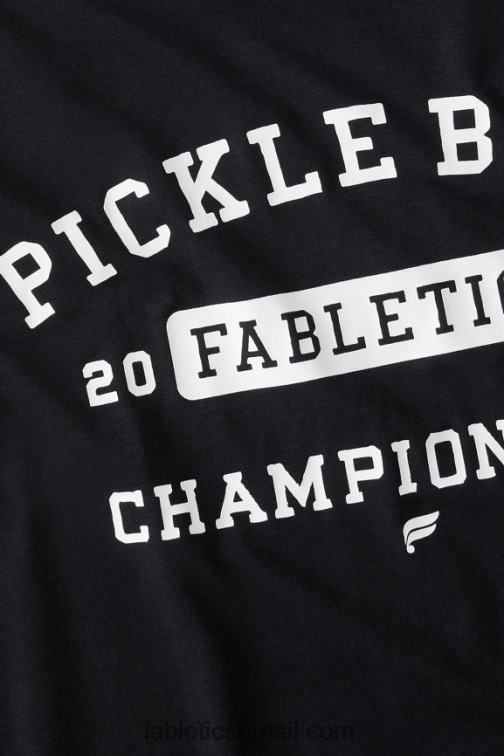 Fabletics campeão preto pb 420HR3544 o tee 24-7 185 homens