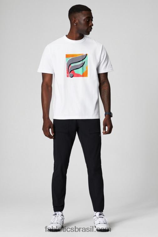 Fabletics clássico branco f multi 420HR3520 a camiseta r&r homens