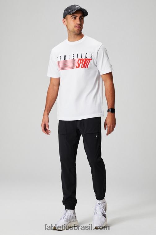 Fabletics clássico esporte rápido branco 420HR3524 a camiseta r&r homens