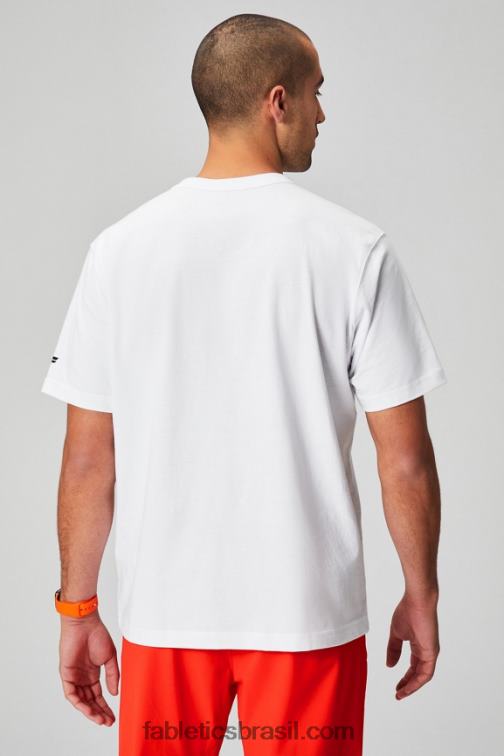 Fabletics colagem branca clássica 420HR3523 a camiseta r&r homens