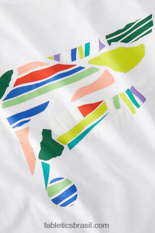 Fabletics colagem branca clássica 420HR3523 a camiseta r&r homens