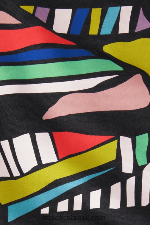 Fabletics colagem preta 420HR3526 a camiseta r&r homens