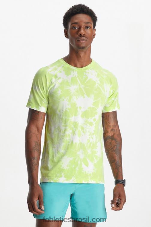 Fabletics corante de cal desbotado 420HR3486 o tee do dia de treinamento 179 homens