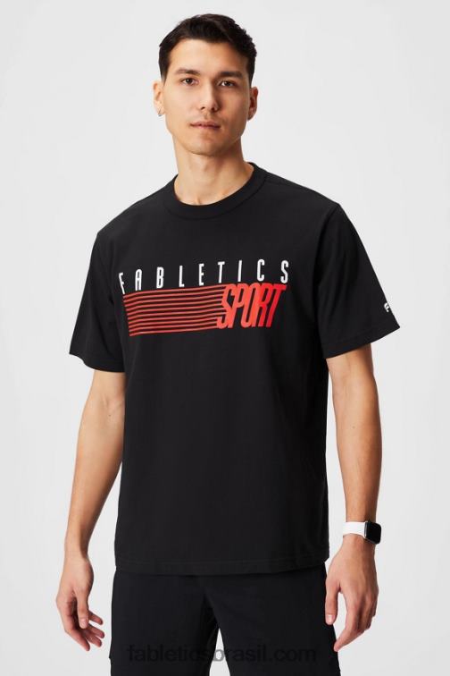Fabletics esporte rápido preto 420HR3525 a camiseta r&r homens
