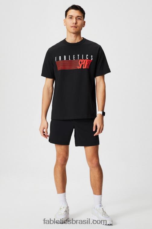 Fabletics esporte rápido preto 420HR3525 a camiseta r&r homens