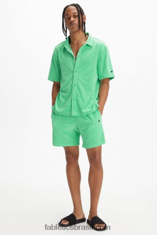 Fabletics água tropical 420HR3559 a ilha terry botão para cima homens