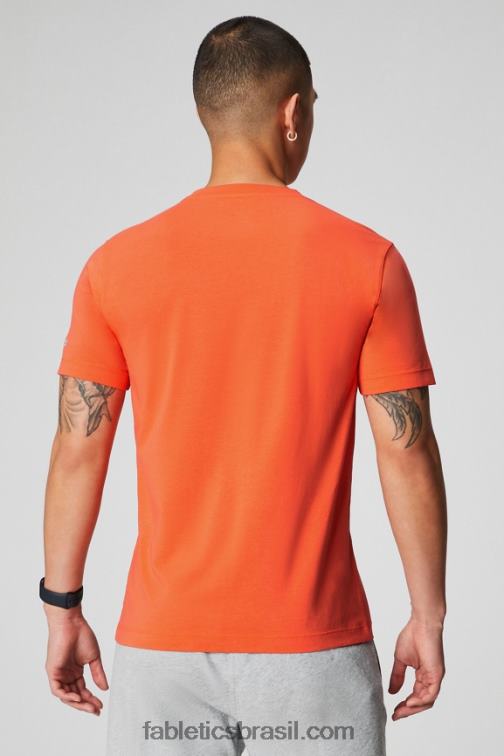 Fabletics laranja paixão 420HR3449 a camiseta de bolso 24-7 homens