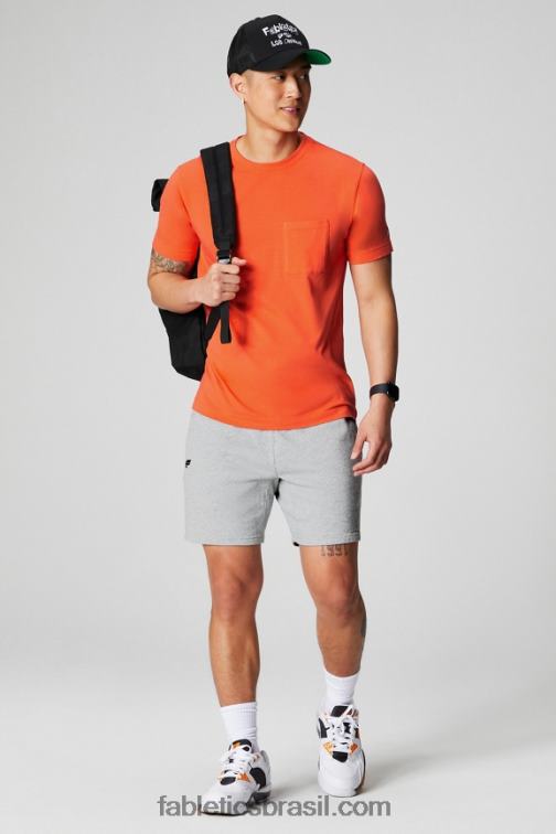 Fabletics laranja paixão 420HR3449 a camiseta de bolso 24-7 homens