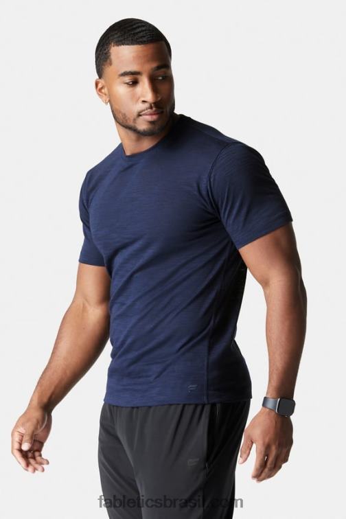 Fabletics marinha 420HR3553 camiseta da primeira fila homens