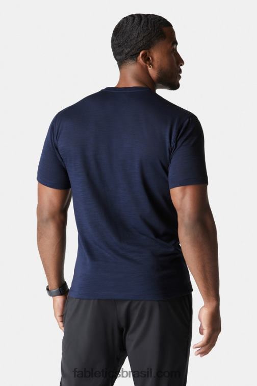 Fabletics marinha 420HR3553 camiseta da primeira fila homens