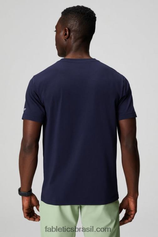 Fabletics marinha profunda 420HR3455 a camiseta de bolso 24-7 homens