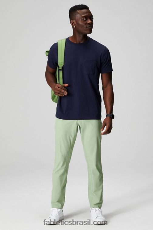 Fabletics marinha profunda 420HR3455 a camiseta de bolso 24-7 homens