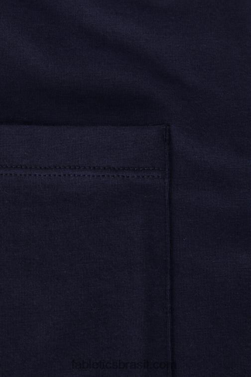 Fabletics marinha profunda 420HR3455 a camiseta de bolso 24-7 homens