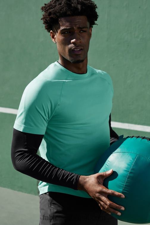 Fabletics névoa de menta 420HR3474 o tee do dia de treinamento 177 homens