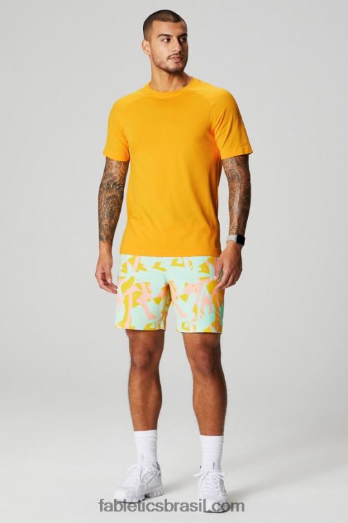 Fabletics por do sol amarelo 420HR3462 o tee do dia de treinamento 175 homens