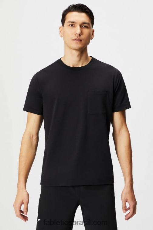 Fabletics preto 420HR3448 a camiseta de bolso 24-7 homens