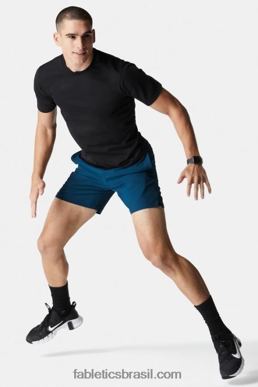 Fabletics preto 420HR3552 camiseta da primeira fila homens