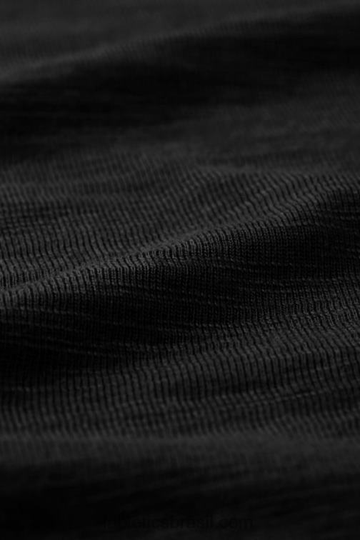 Fabletics preto 420HR3552 camiseta da primeira fila homens