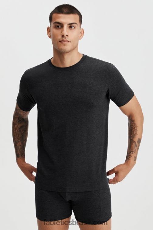Fabletics preto 420HR3554 a camiseta restoreknit homens