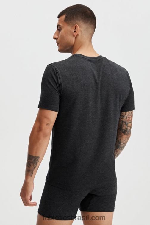 Fabletics preto 420HR3554 a camiseta restoreknit homens