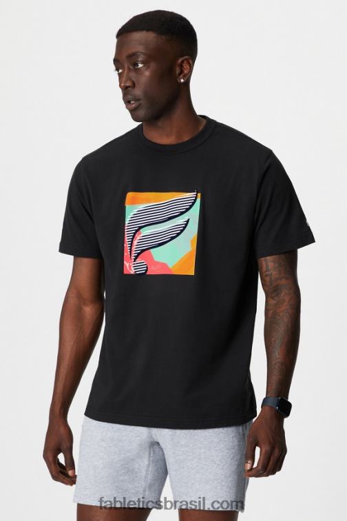 Fabletics preto multi f 420HR3521 a camiseta r&r homens