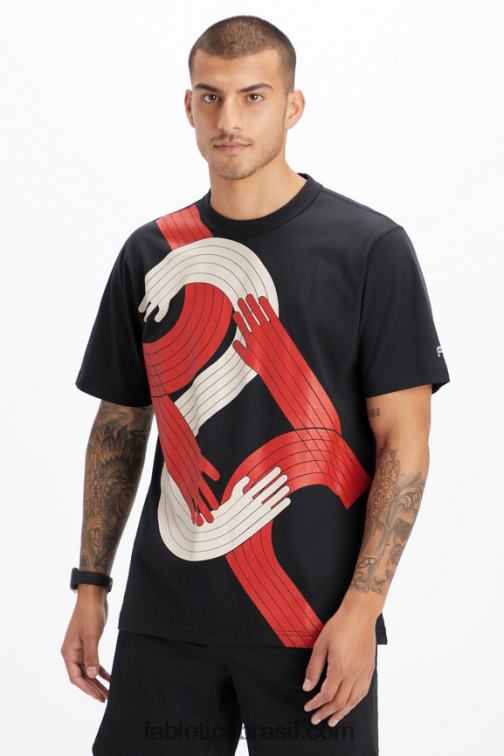 Fabletics todos juntos preto 420HR3533 a camiseta r&r homens