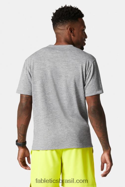 Fabletics urze cinza 420HR3551 camiseta da primeira fila homens