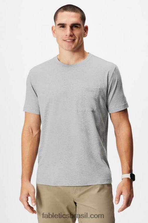 Fabletics urze cinza clássico 420HR3454 a camiseta de bolso 24-7 homens