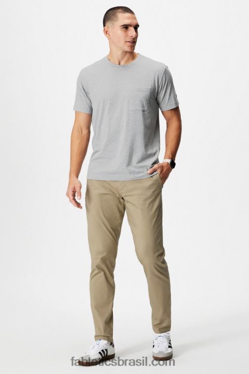 Fabletics urze cinza clássico 420HR3454 a camiseta de bolso 24-7 homens