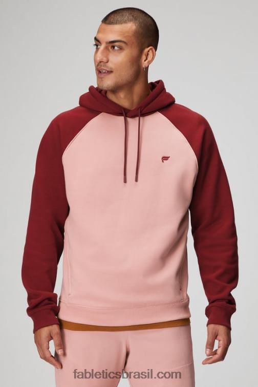 Fabletics ardósia rosa/vermelho adrenalina 420HR3678 o moletom com capuz 191 homens