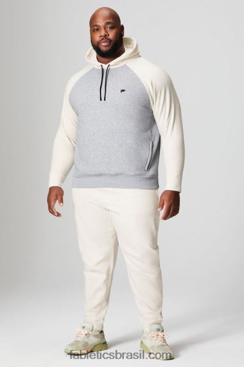 Fabletics clássico cinza urze/osso 420HR3675 o moletom com capuz 190 homens