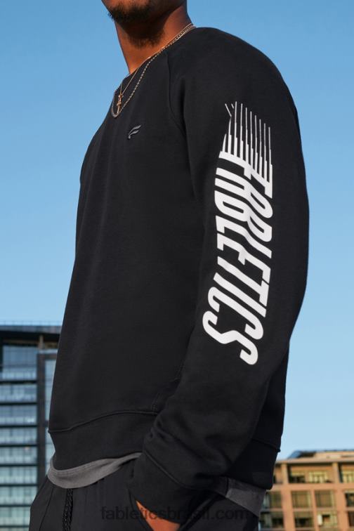 Fabletics mangas rápidas pretas 420HR3692 a equipe de referência homens