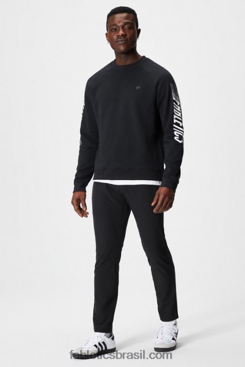 Fabletics mangas rápidas pretas 420HR3692 a equipe de referência homens