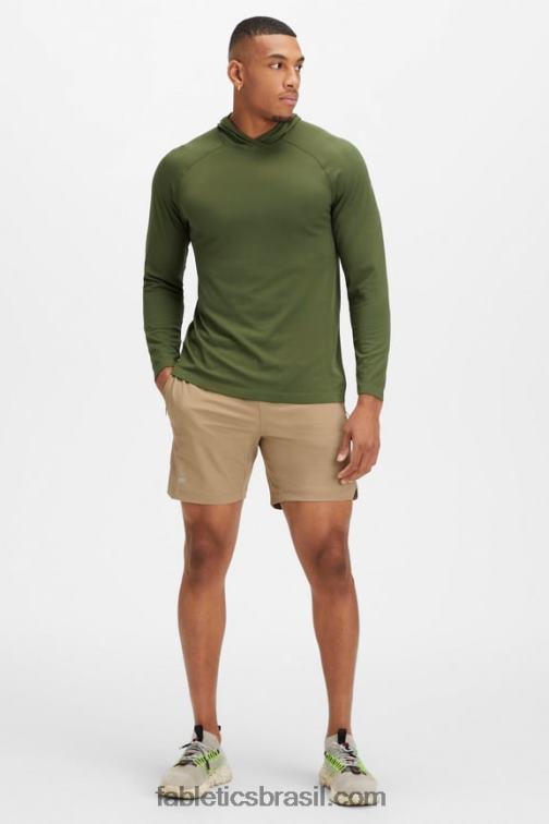 Fabletics musgo escuro 420HR3624 moletom do dia de treino homens