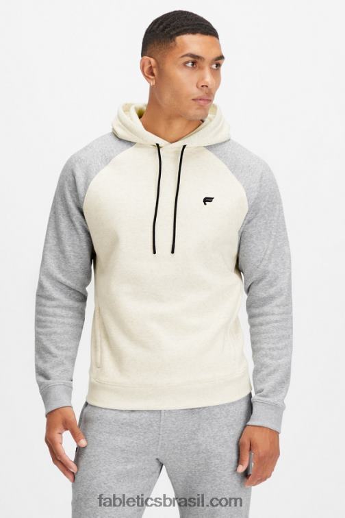 Fabletics osso/urze cinza clássico 420HR3684 o moletom com capuz 192 homens